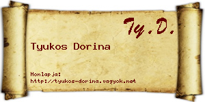 Tyukos Dorina névjegykártya