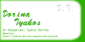 dorina tyukos business card